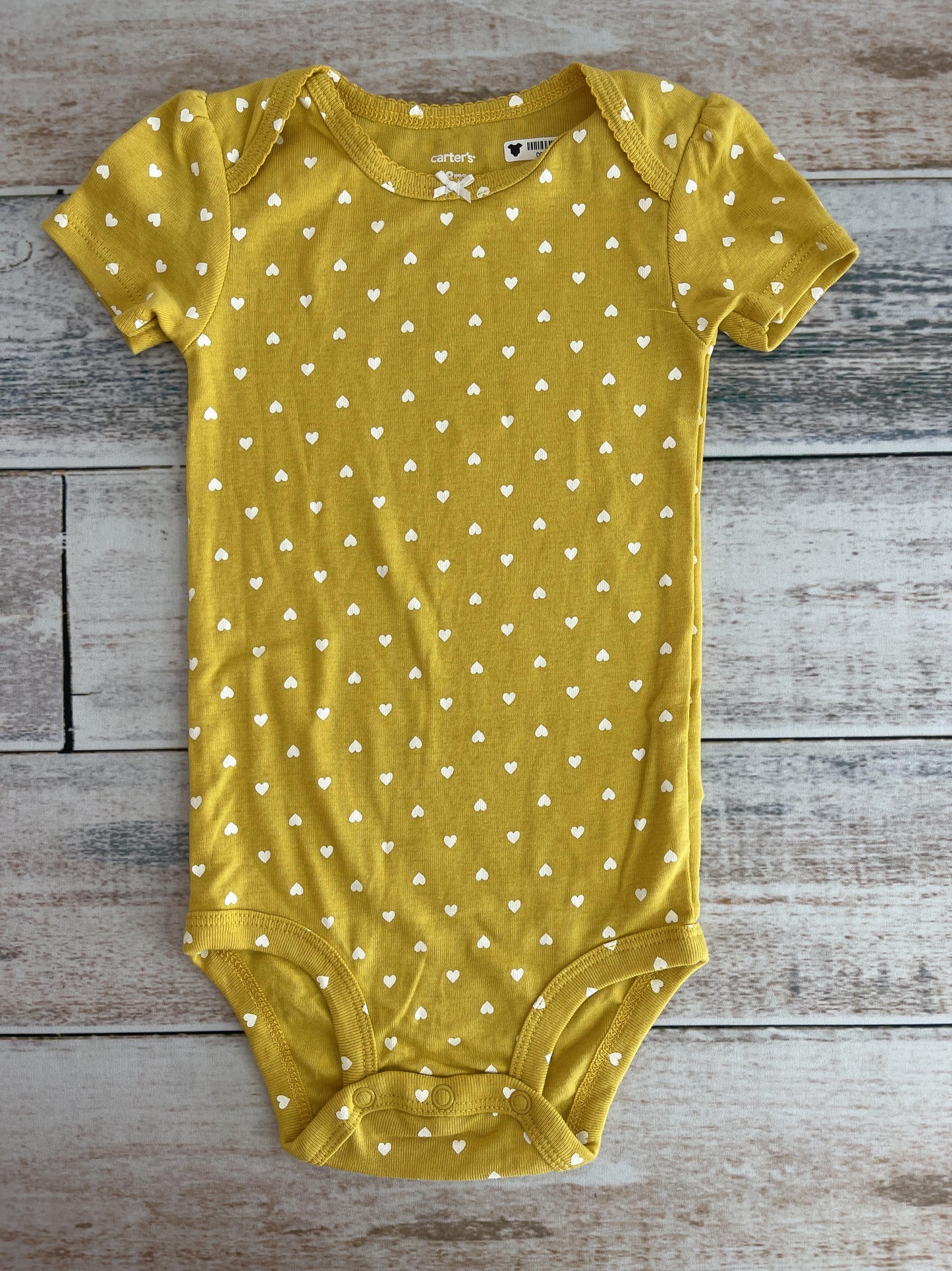 Carters Girls Yellow | Hearts Onesie Size: 18 months Yellow | Hearts