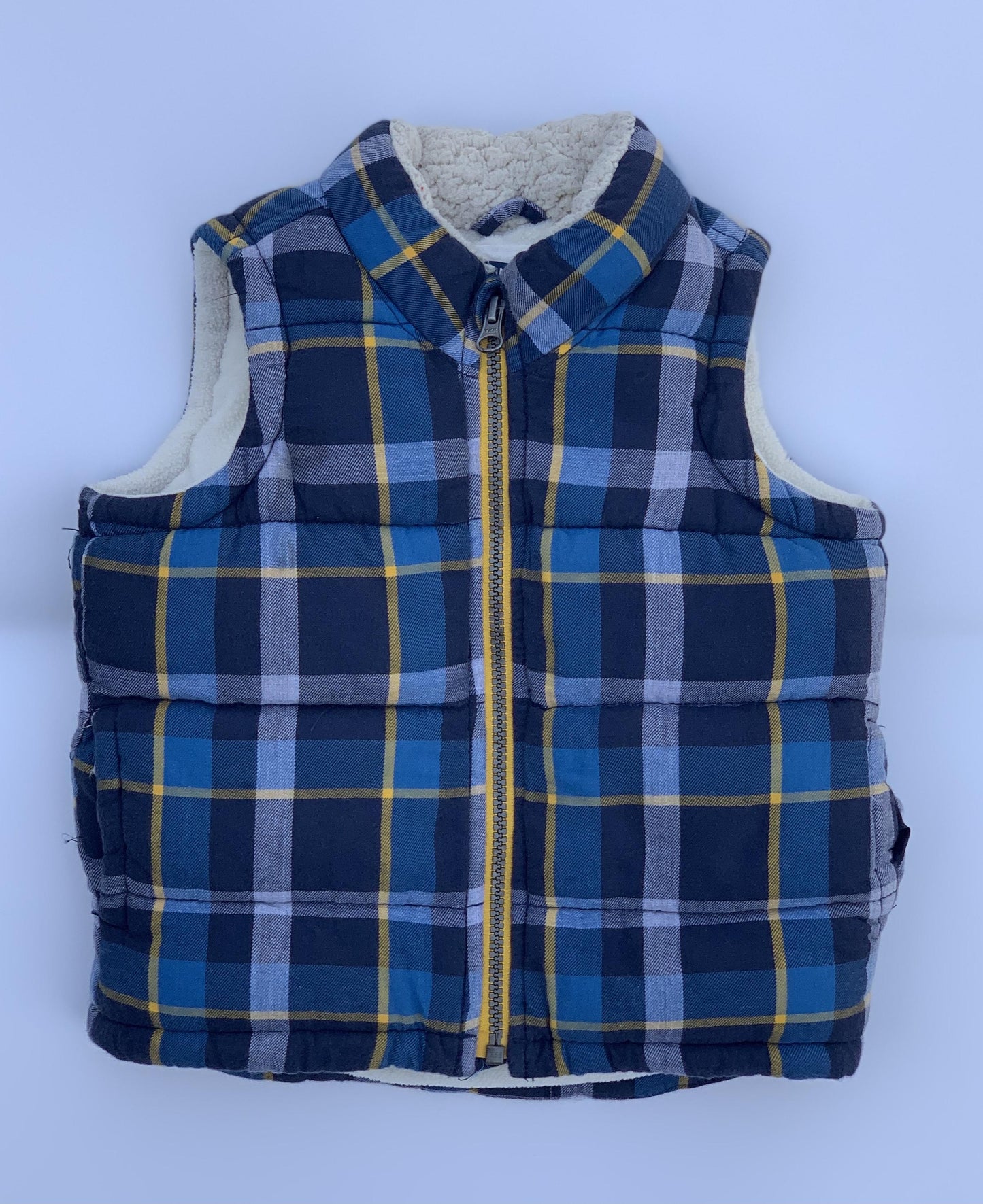 Old Navy Boys Yellow | Light Blue | Navy Blue Vest Size: 2T Yellow | Light Blue | Navy Blue