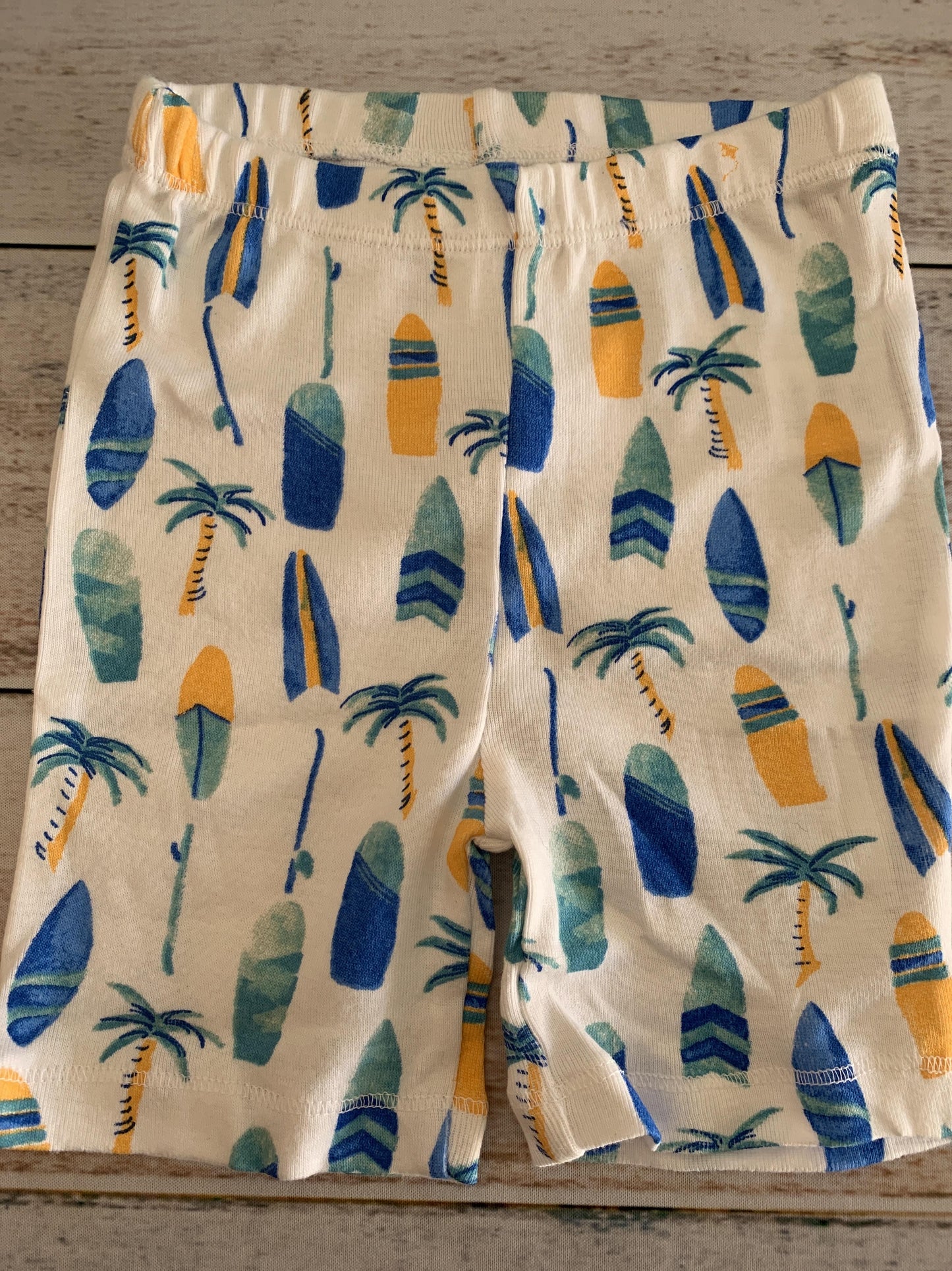 Burt's Bees Boys Yellow | Navy Blue | Turquoise Pajamas Size: 2T Yellow | Navy Blue | Turquoise