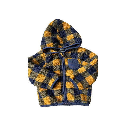 Little Me Boys Yellow | Navy Blue Hoodie Size: 24 months Yellow | Navy Blue