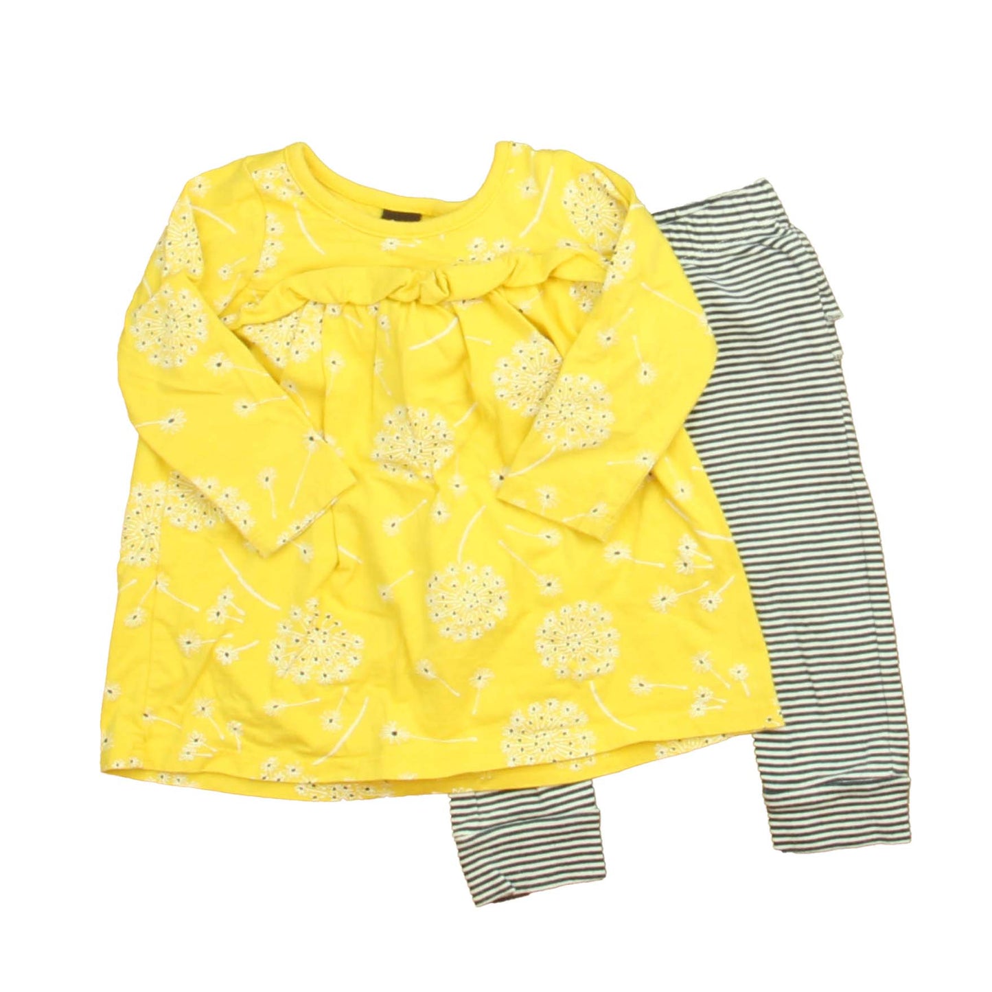 Tea Girls Yellow | Navy| White Apparel Sets Size: 6-9 Months Yellow | Navy| White