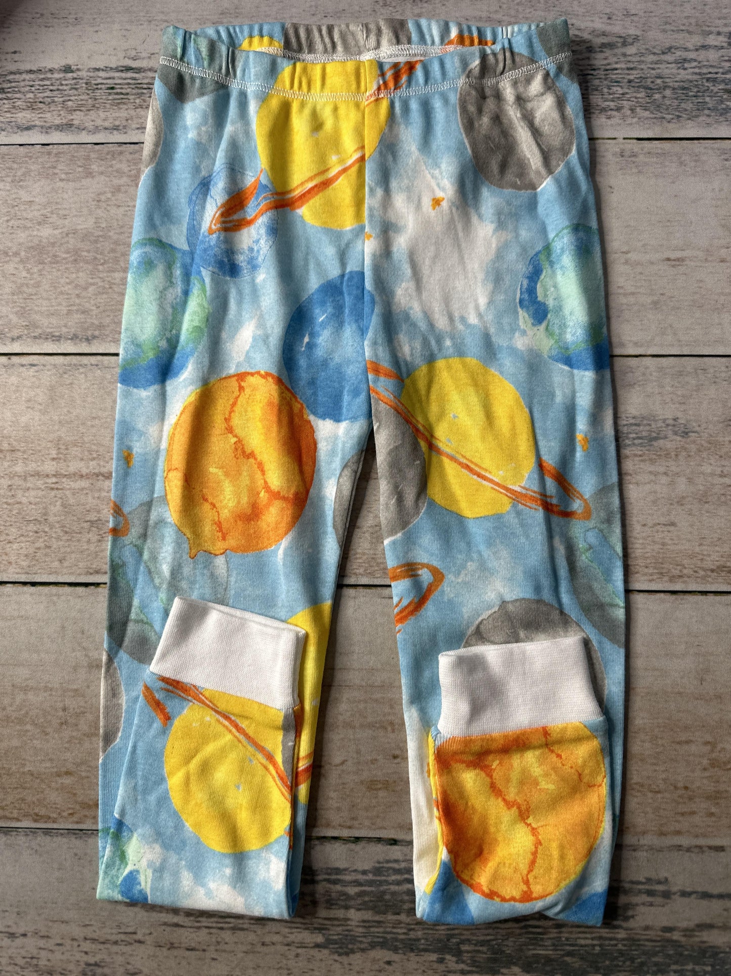 Burt's Bees Boys Yellow | orange | light green | Light Blue Pajamas Size: 4T Yellow | orange | light green | Light Blue