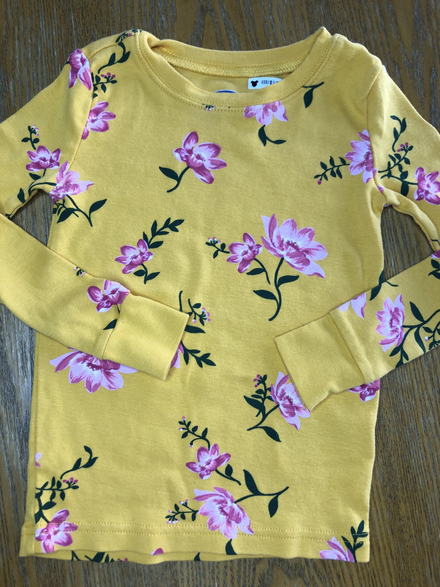 Old Navy Girls Yellow | Pink floral Pajamas Size: 4T Yellow | Pink floral
