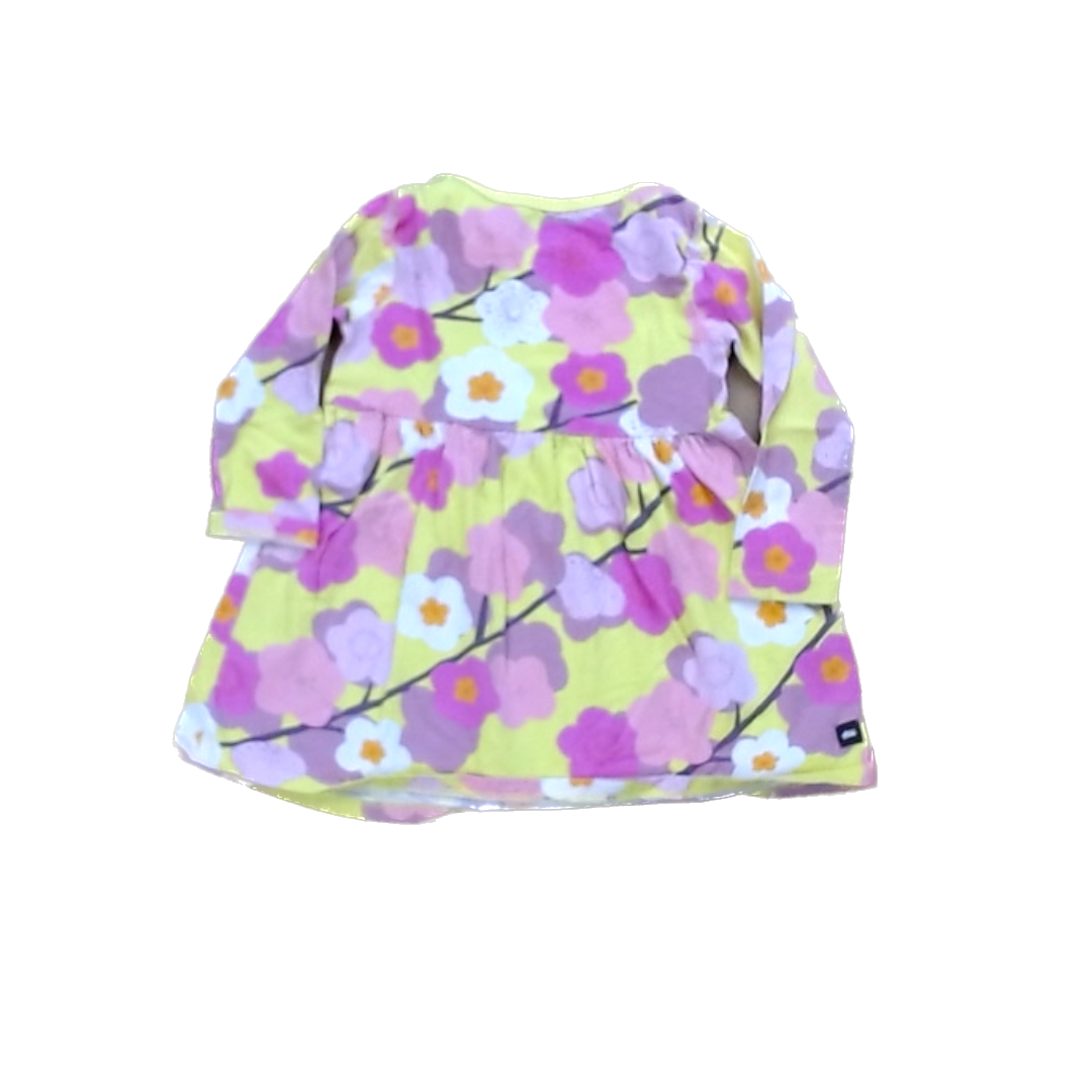 Tea Collection Girls Yellow Pink Flowers Dress Size: 12-18mo Yellow Pink Flowers