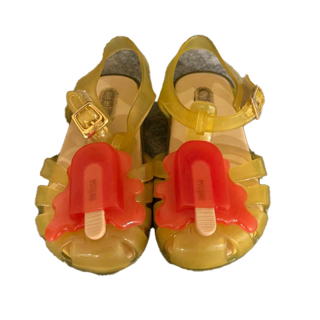 Mini Melissa Girls Yellow | Pink Shoes Size: 7 Toddler
