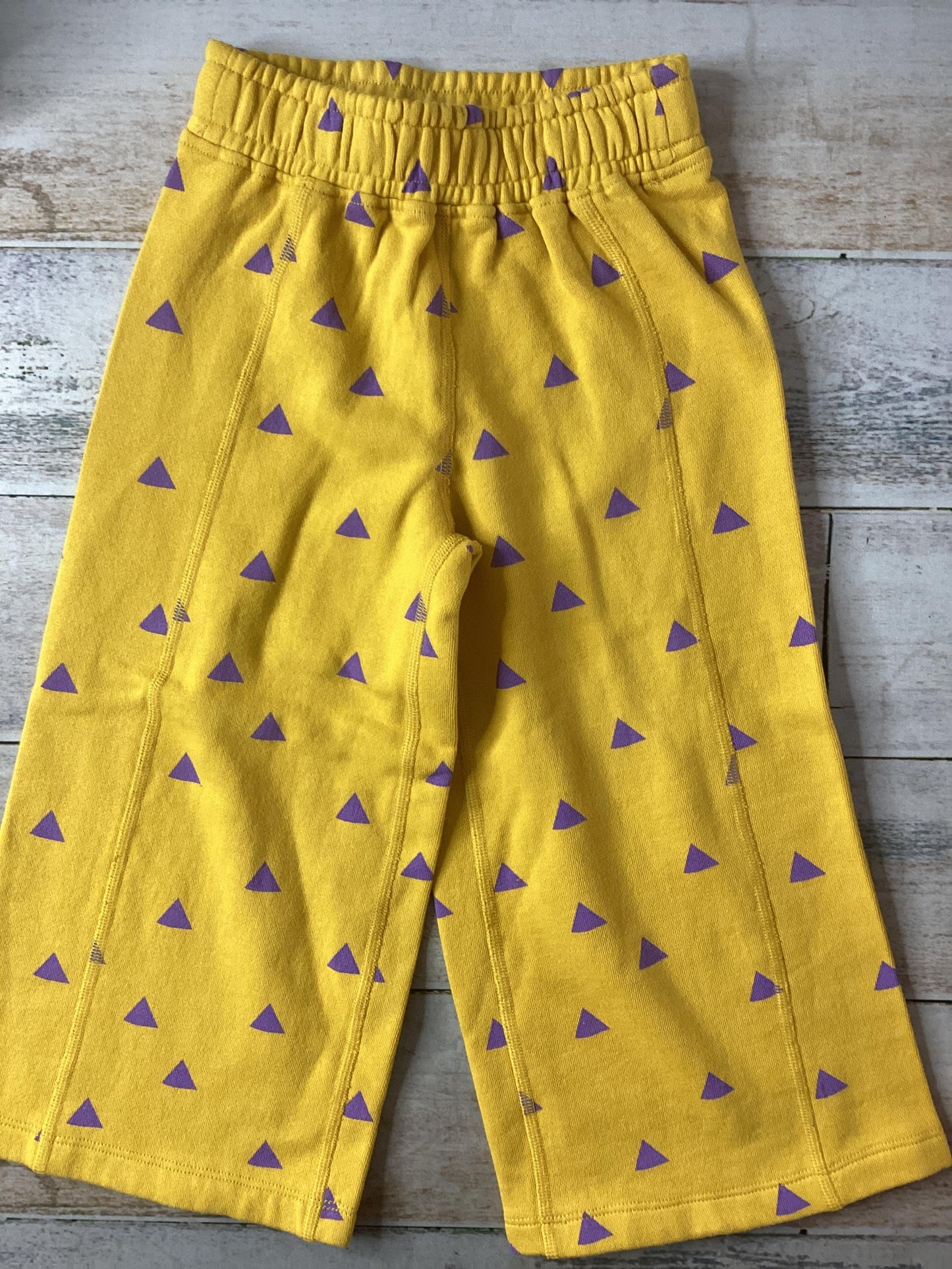 Crann Organic Girls Yellow | purple Pants Size: 4T Yellow | purple