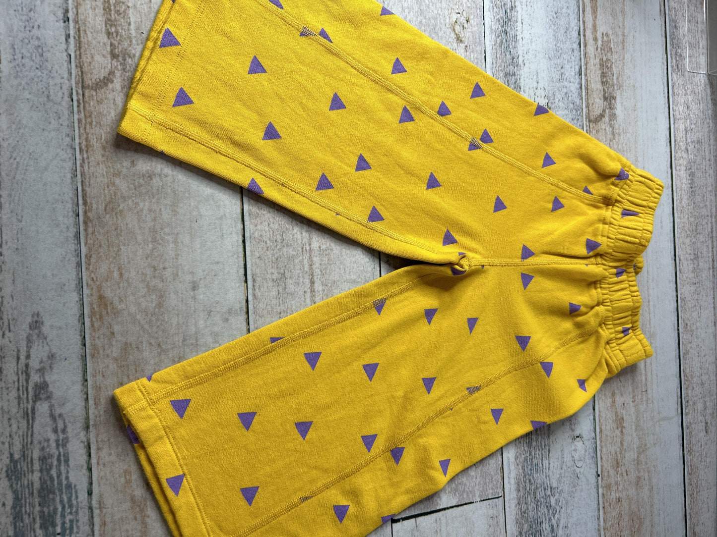 Crann Organic Girls Yellow | purple Pants Size: 3T Yellow | purple