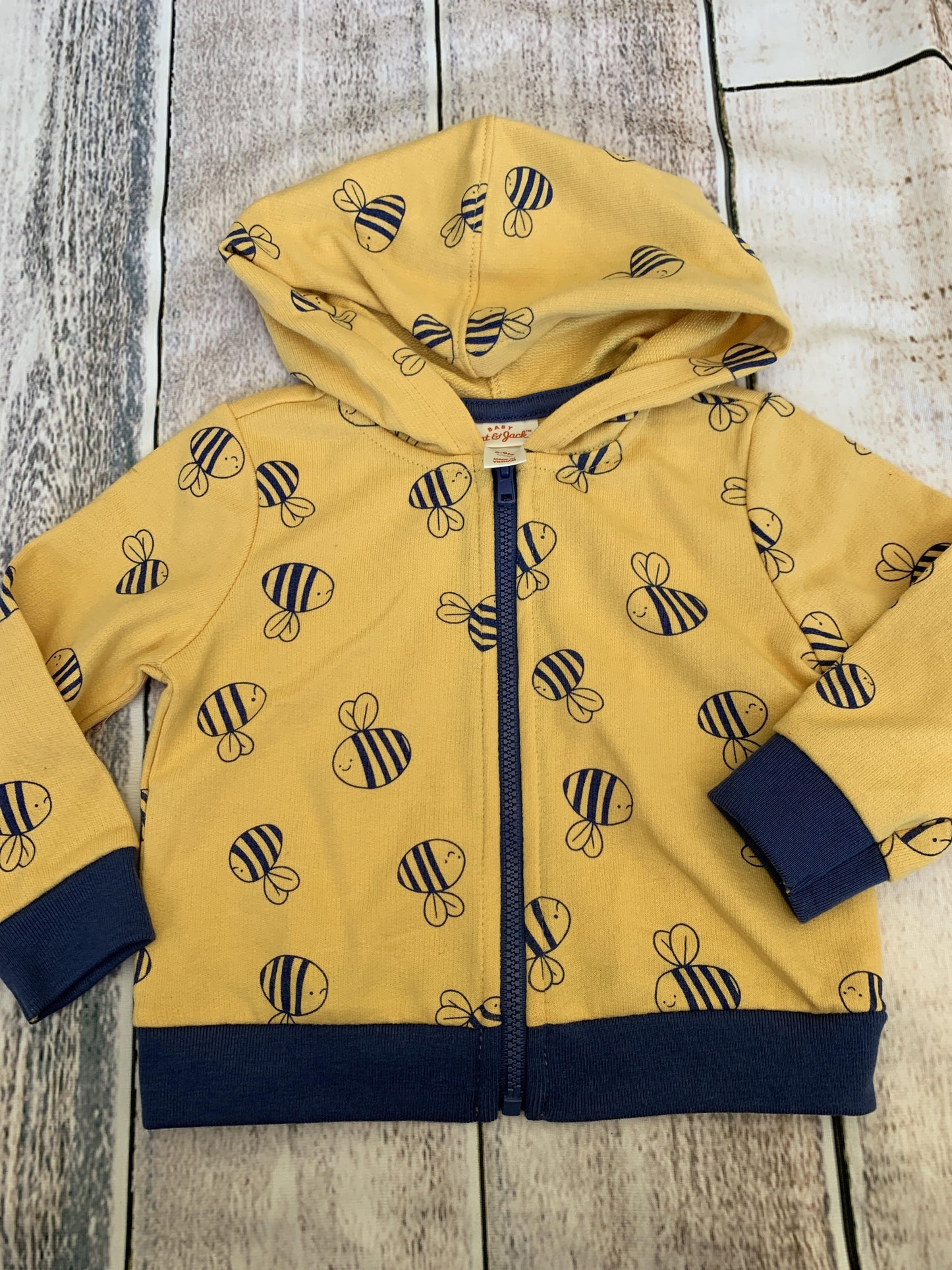 Cat & Jack Boys Yellow | Royal Blue Hoodie Size: 6-9 months Yellow | Royal Blue