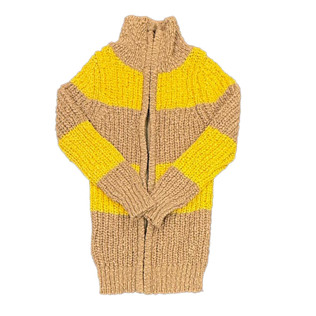 Peek Girls Yellow Stripe Cardigan Size: 2-3T