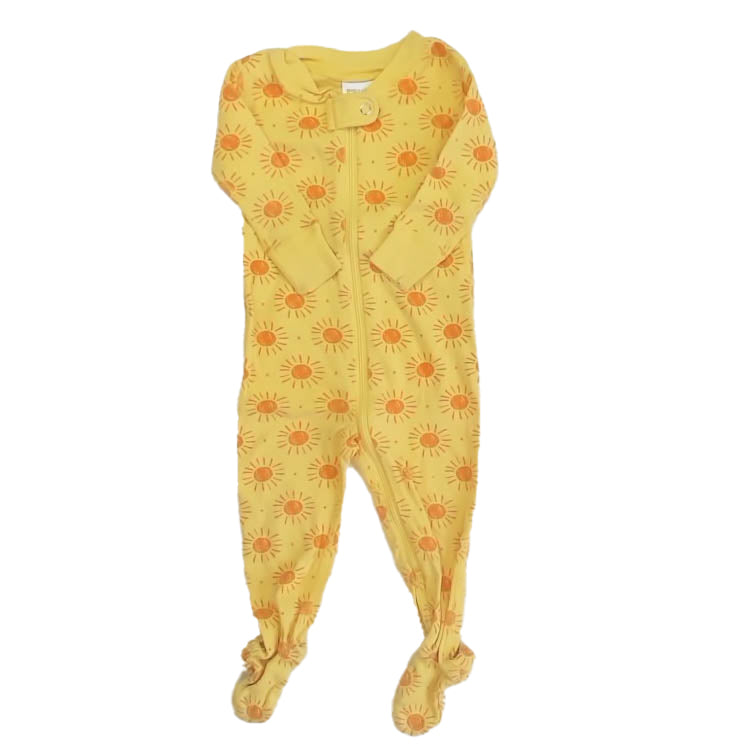 Hanna Andersson Unisex Yellow Suns 1-piece footed Pajamas Size: 3-6 Months Yellow Suns