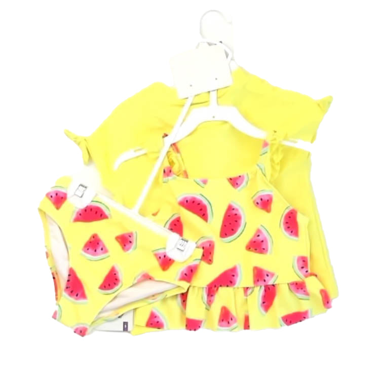 Berkley Jensen Girls Yellow Watermelon 2-piece Swimsuit Size: 5T Yellow Watermelon