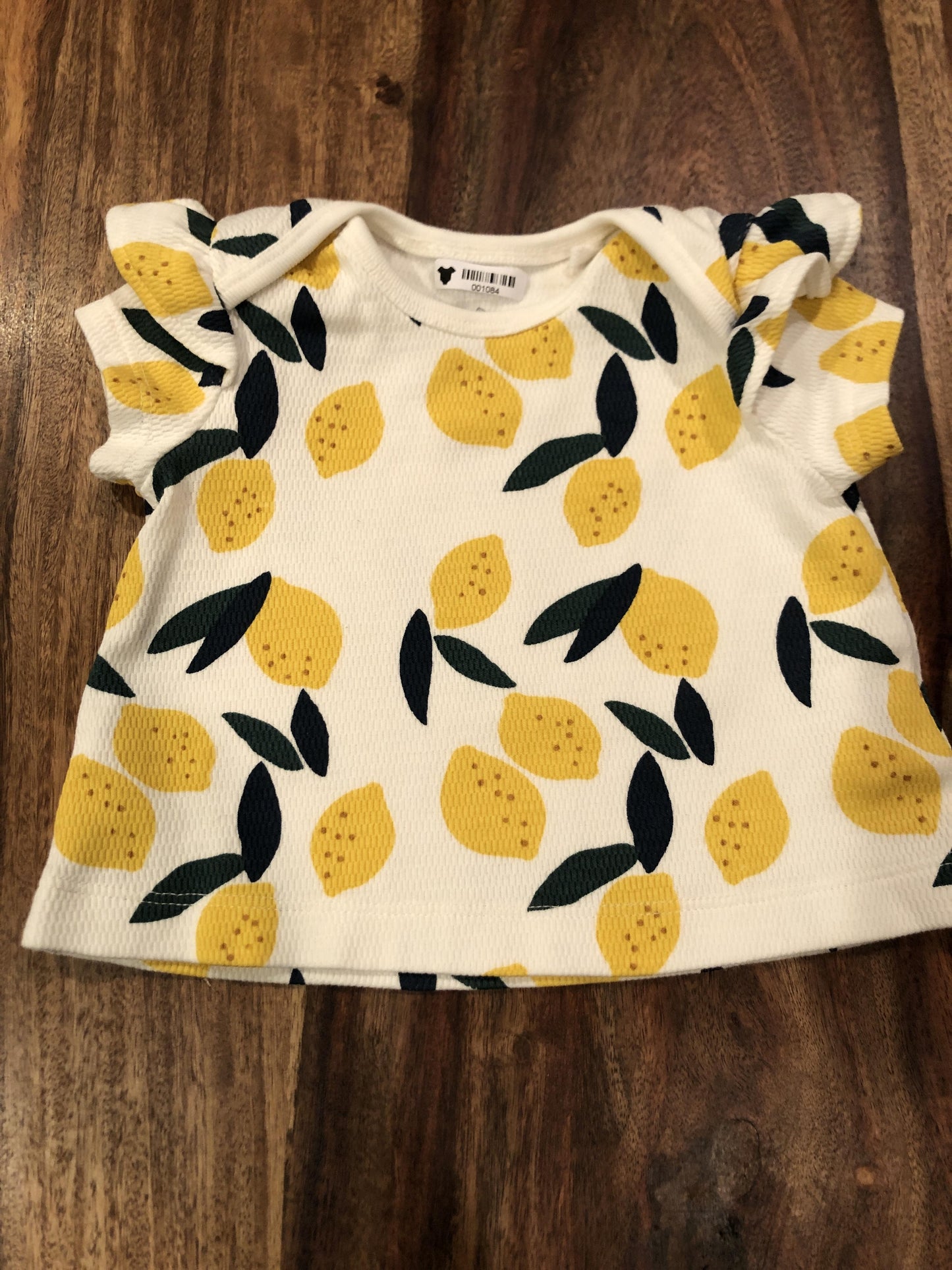 Oliver & Rain Girls Yellow | White | light green Shirt Size: 0-3 months Yellow | White | light green