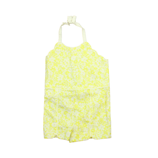 Janie and Jack Girls Yellow | White Romper Size: 2T Yellow | White