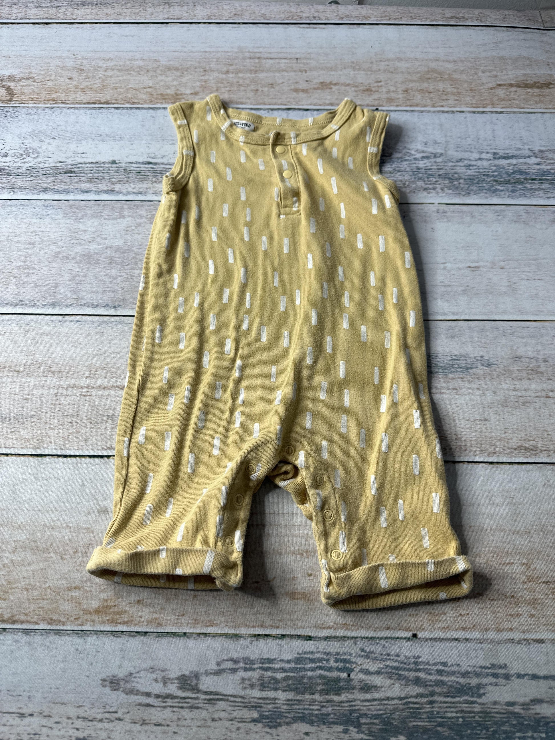 Lamaze Unisex Yellow | White Romper Size: 12 months Yellow | White