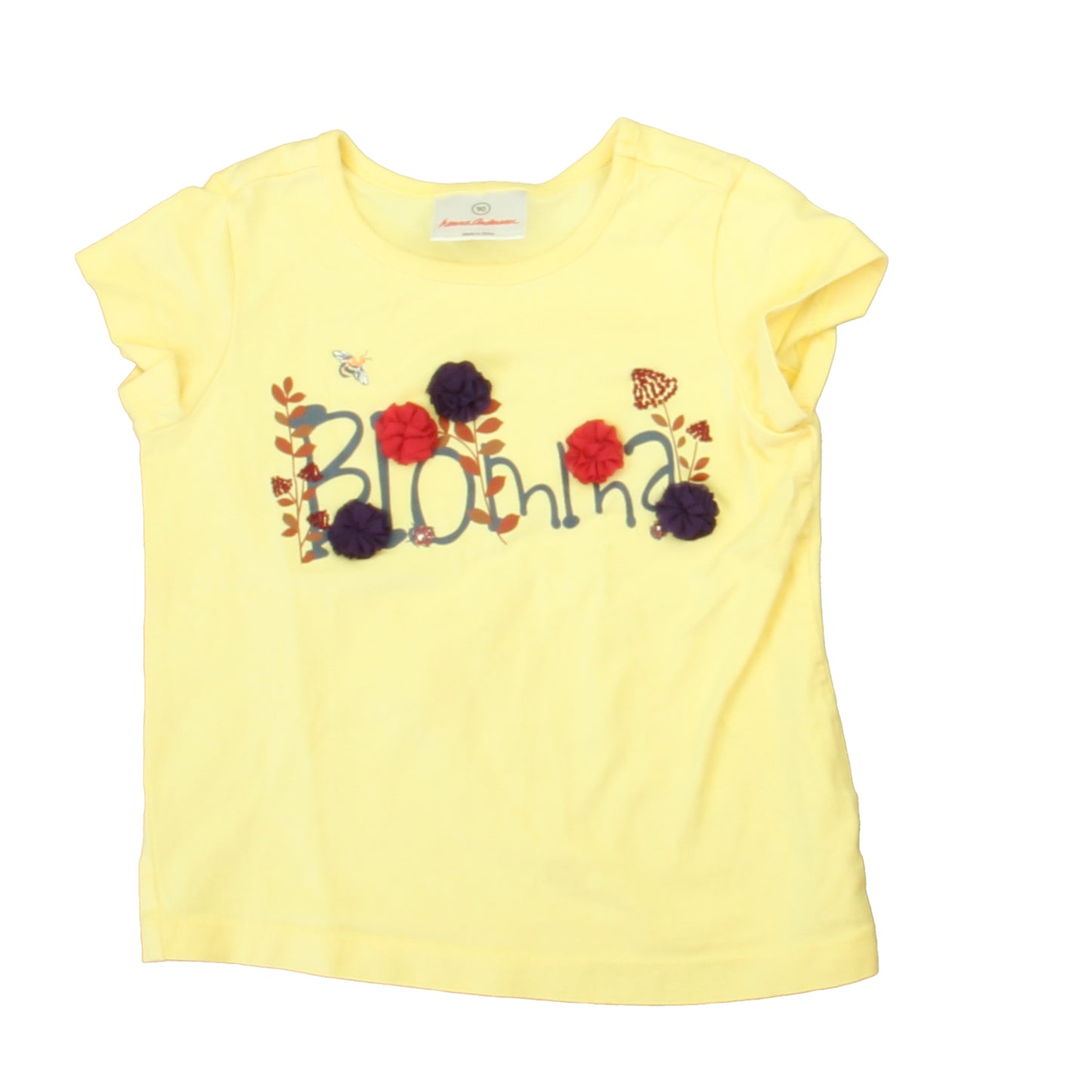 Hanna Andersson Girls Yellow T-Shirt Size: 3T Yellow