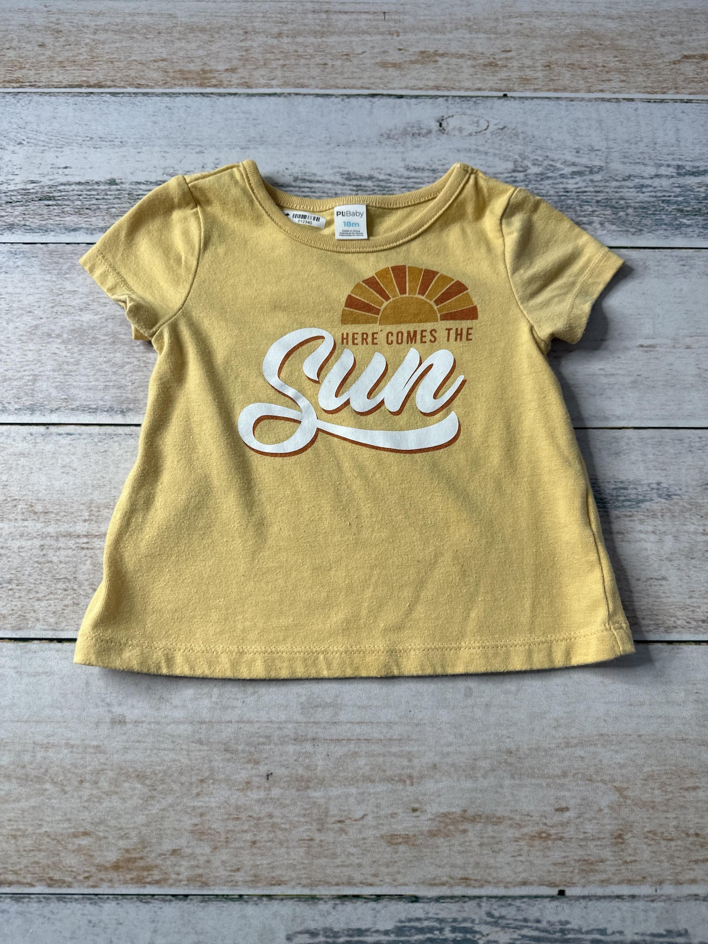 PL Baby Girls Yellow T-Shirt Size: 18 months Yellow
