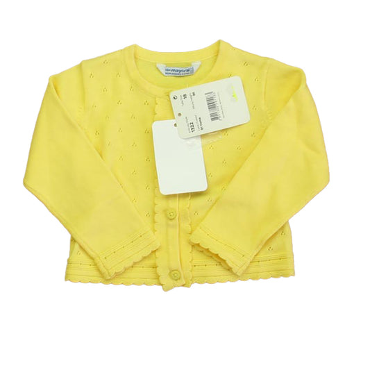 Mayoral Girls Yellow Cardigan Size: 18 Months Yellow