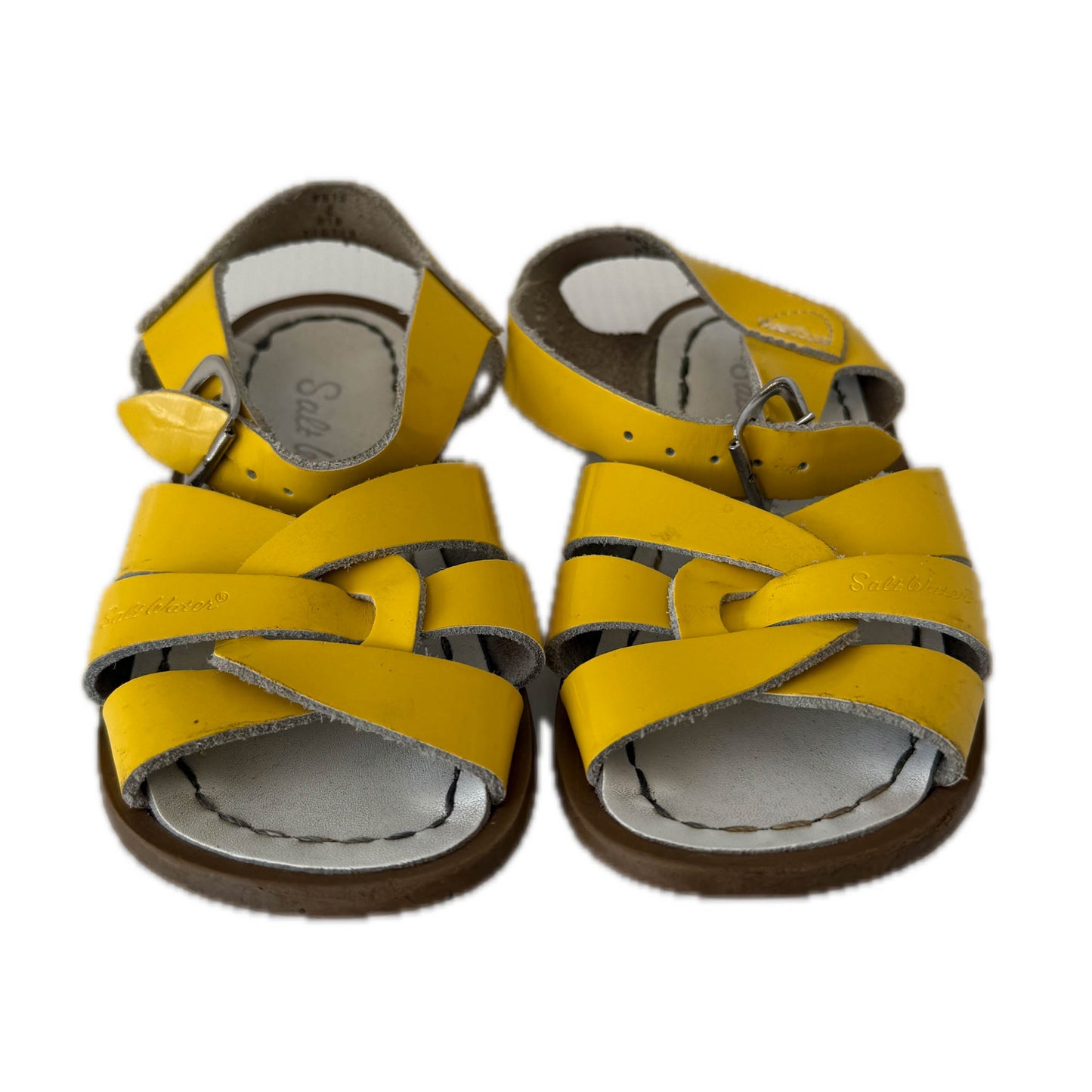 Hoy Saltwater Girls Yellow Sandals Size: 8 Toddler Yellow