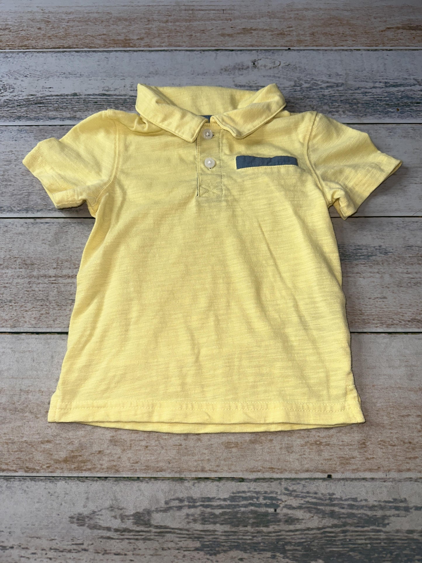 Cat & Jack Boys Yellow Polo Shirt Size: 18 months Yellow