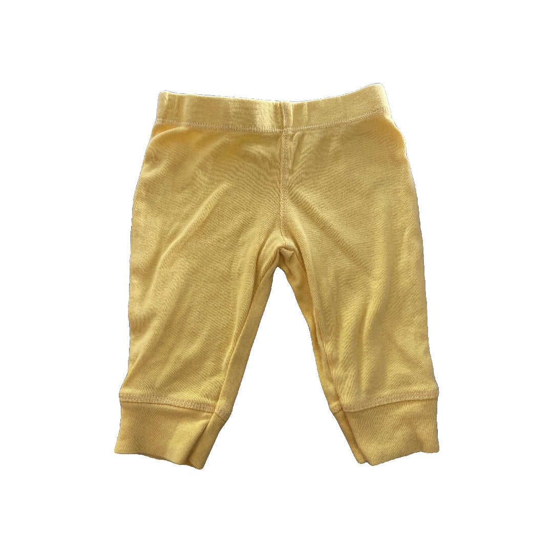 Leveret Unisex Yellow Pants Size: 3 months Yellow