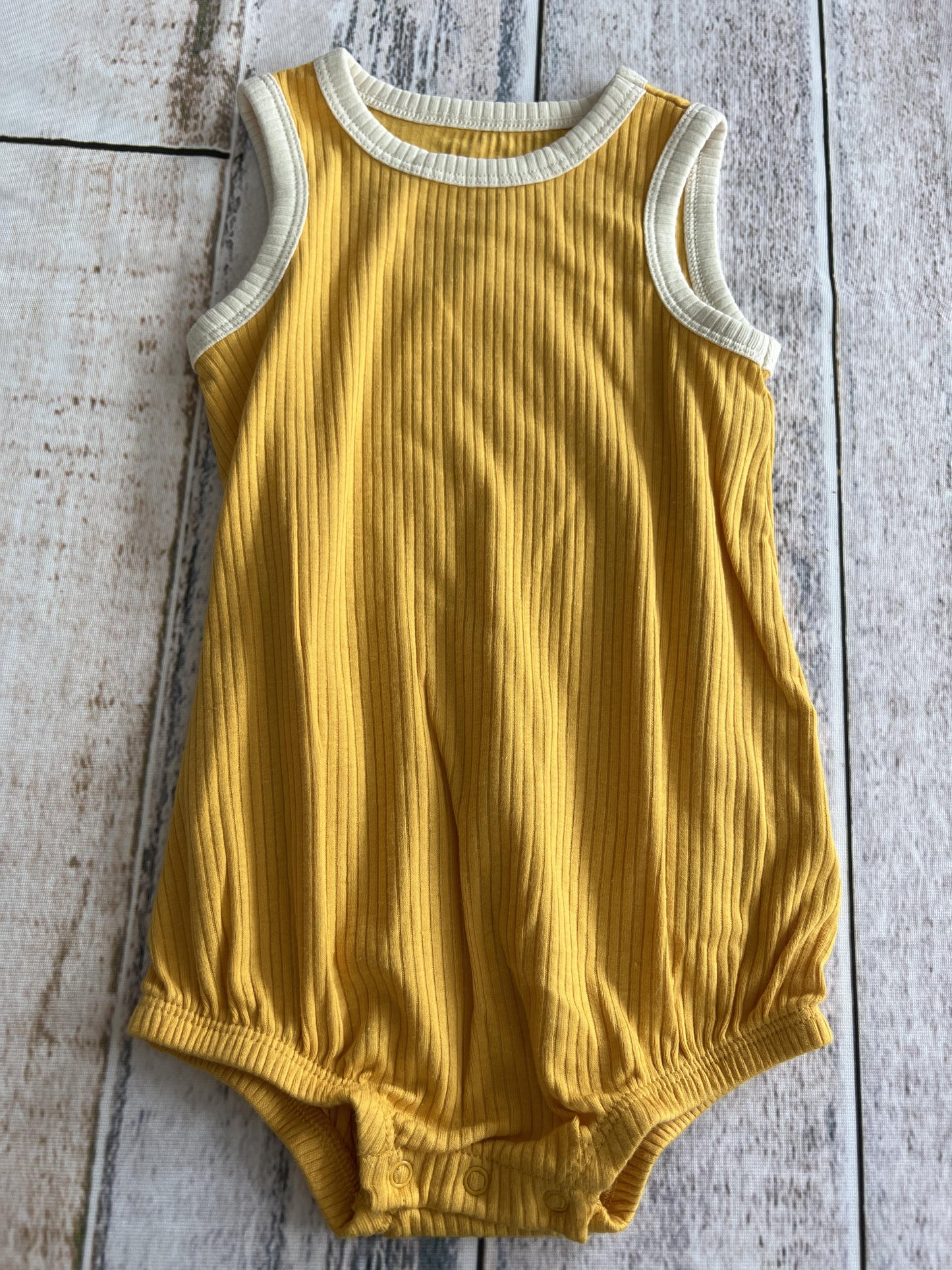 Cat & Jack Unisex Yellow Romper Size: 12 months Yellow