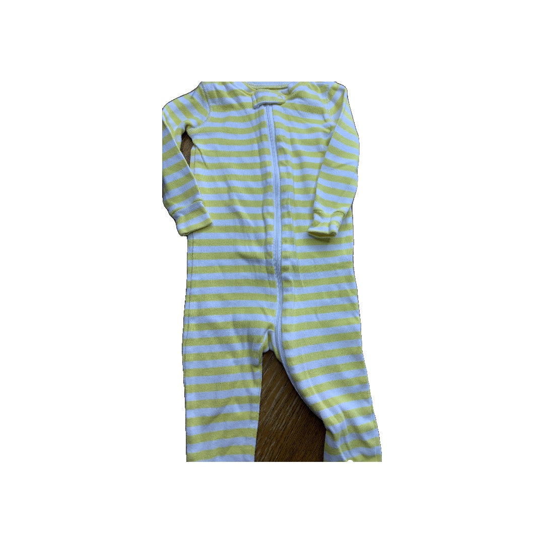 Primary Unisex Yellow Pajamas Size: 9-12 Months Yellow
