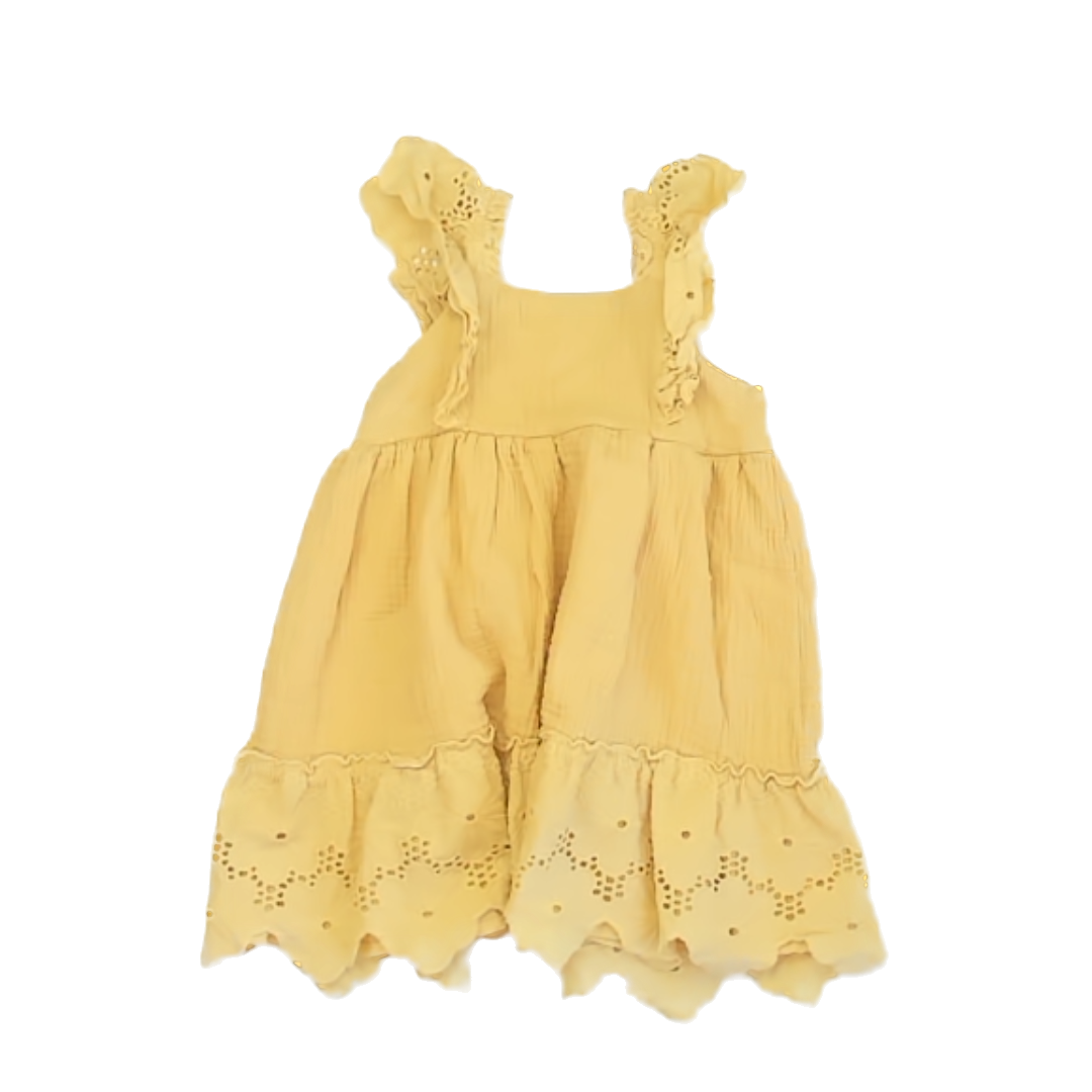 RZ by Rachel Zoe Girls Yellow Sun Dress Size: 3T Yellow