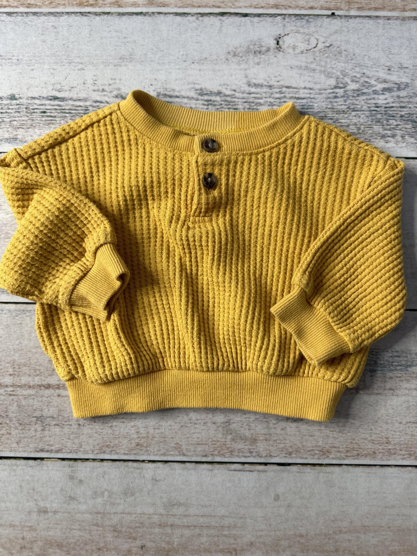Old Navy Unisex Yellow Long Sleeve T-Shirt Size: 0-3 months Yellow
