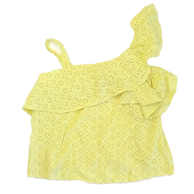 Zara Girls Yellow Blouse Size: 13-14 Years Yellow