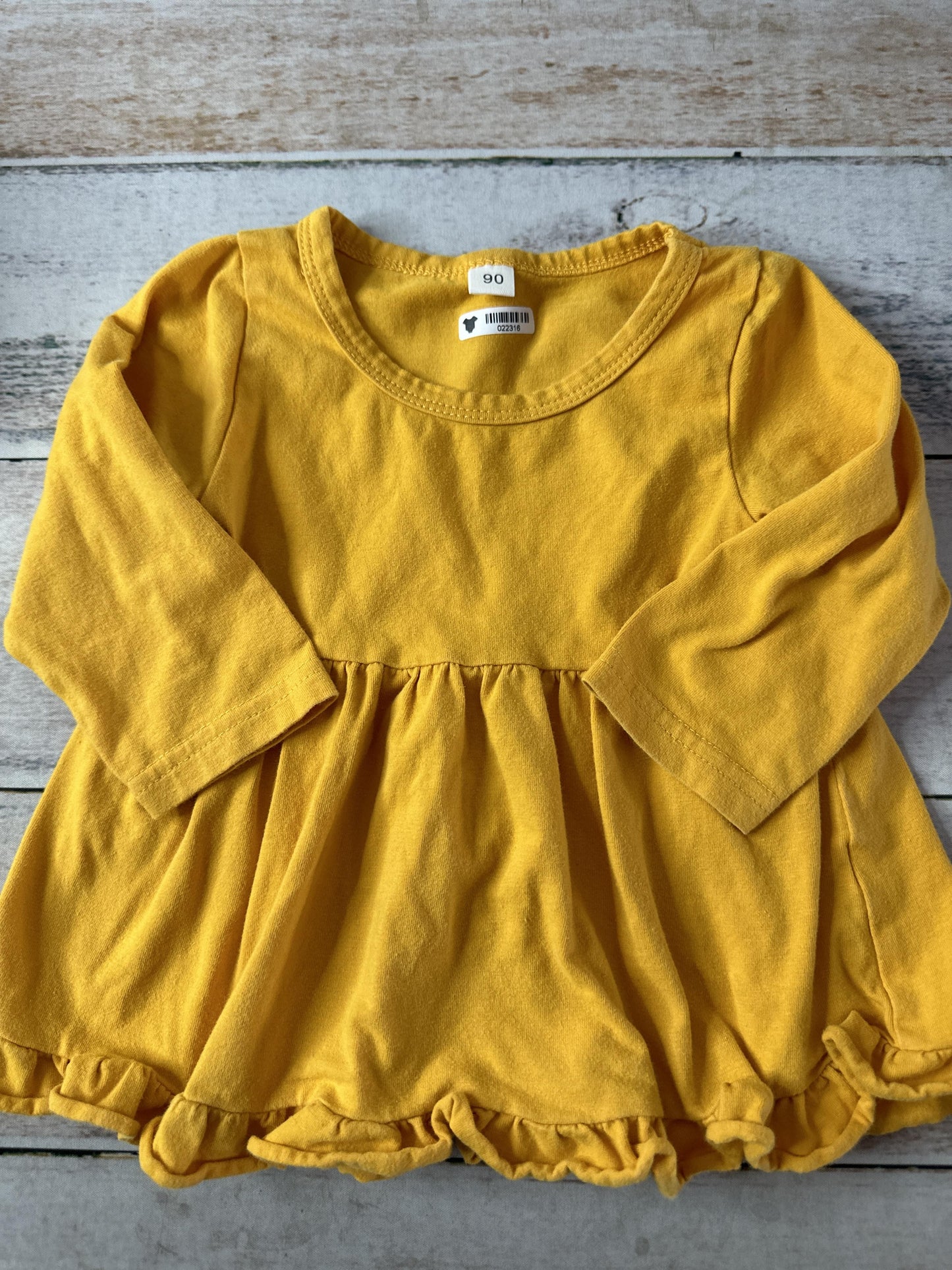 Unknown Unisex Yellow Long Sleeve T-Shirt Size: 12-18 months Yellow