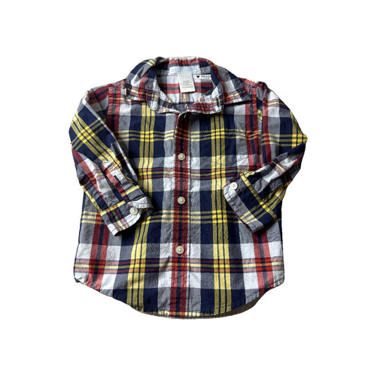 Janie and Jack Unisex Button Down Short Sleeve Size: 12-18 months