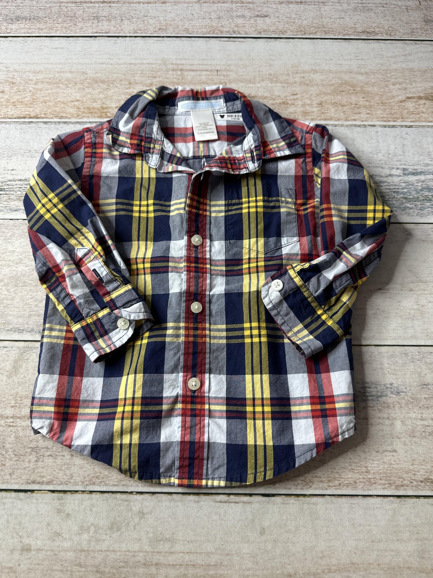 Janie and Jack Unisex Button Down Short Sleeve Size: 12-18 months
