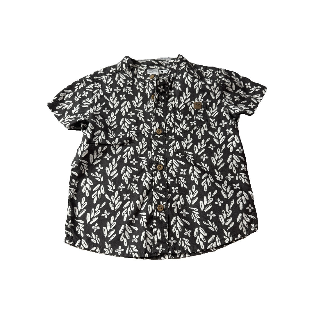 Carters Unisex Button Down Short Sleeve Size: 18 months