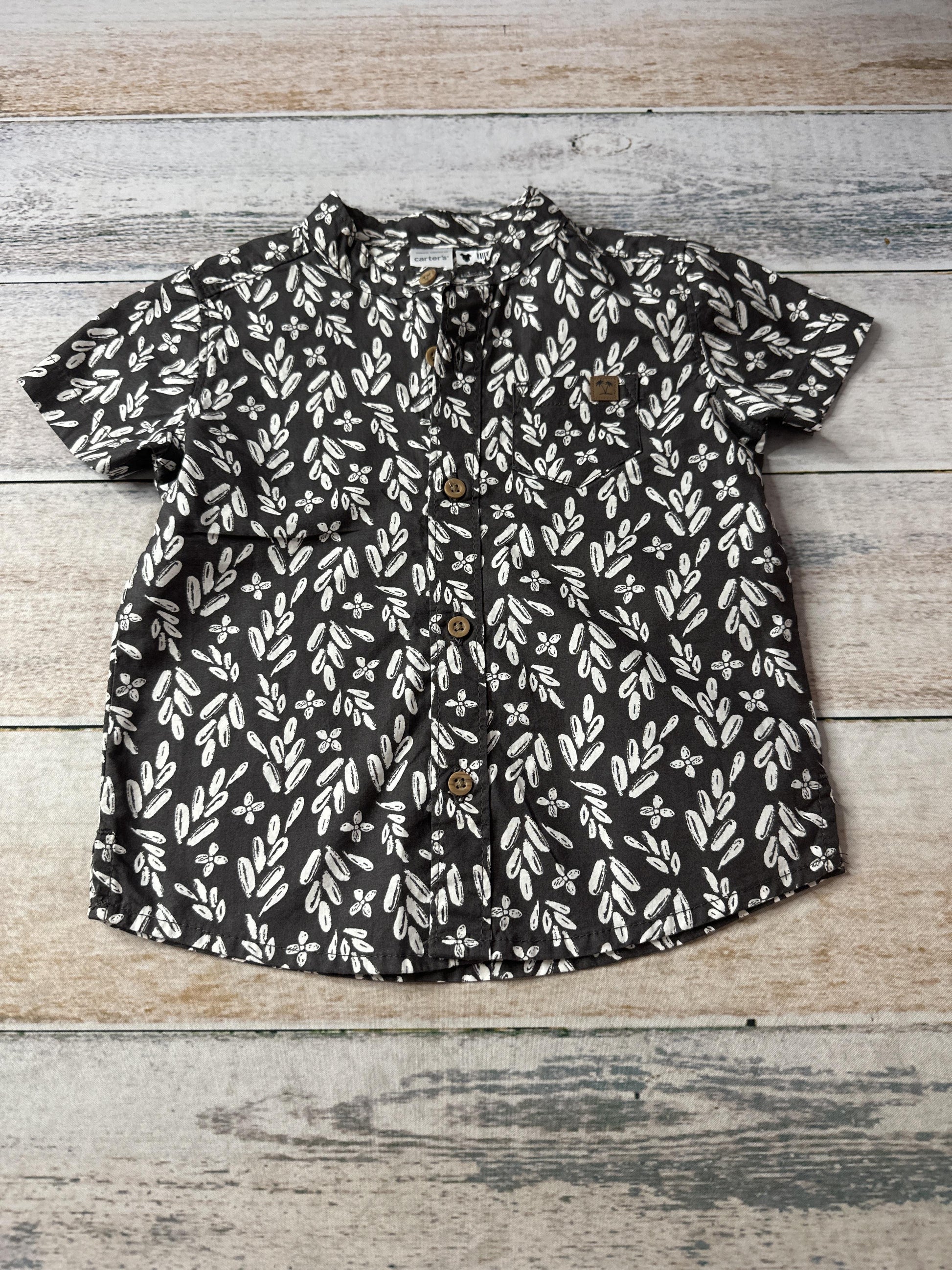 Carters Unisex Button Down Short Sleeve Size: 18 months