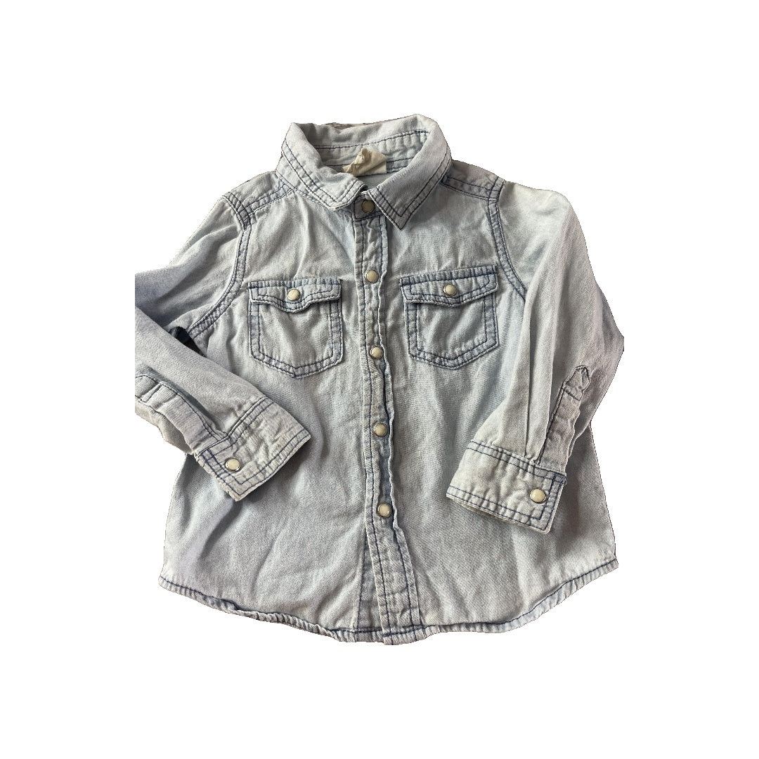 Unisex Button Down Short Sleeve Size: 2 years