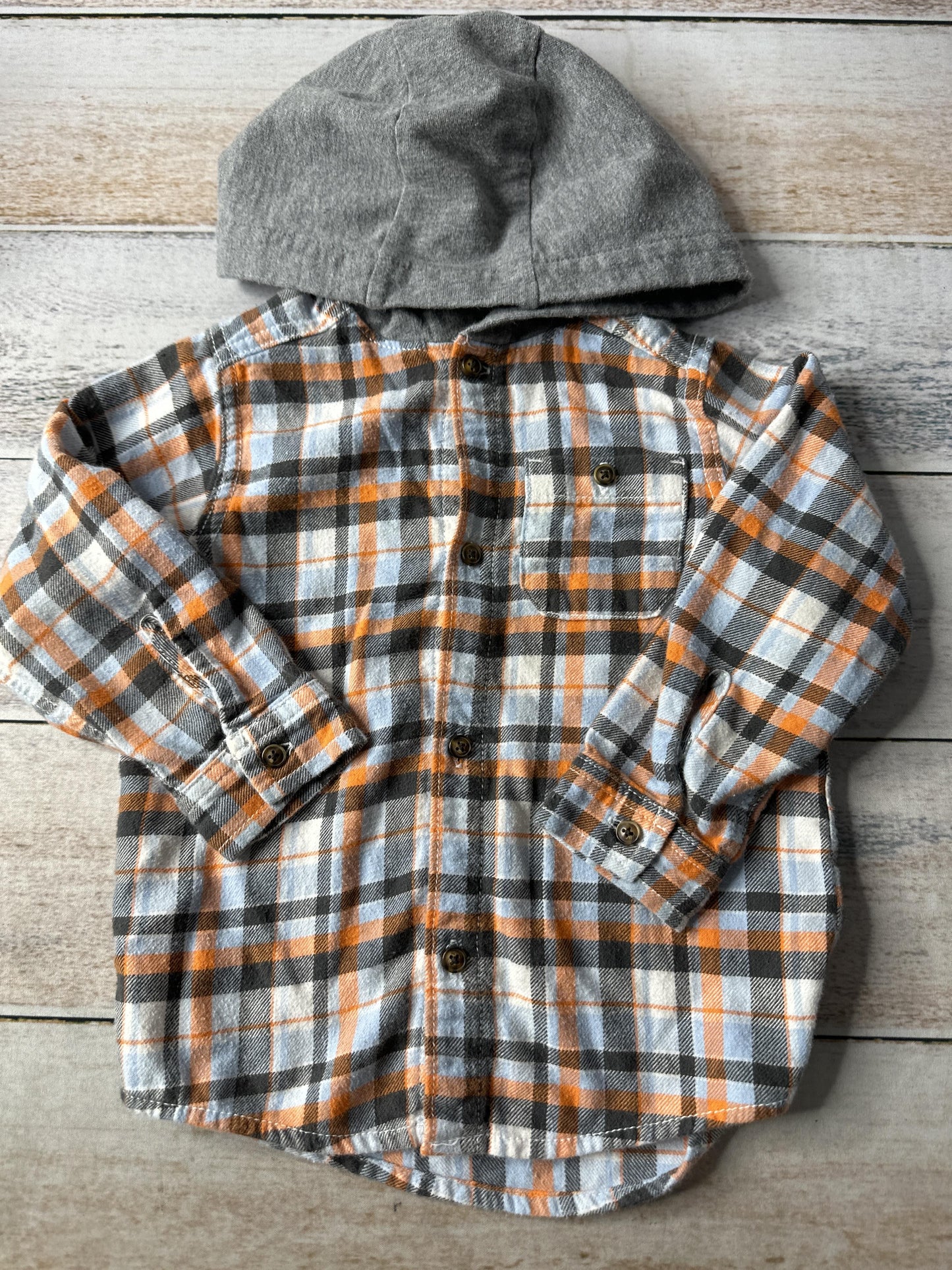 Unisex Button Down Short Sleeve Size: 24 months
