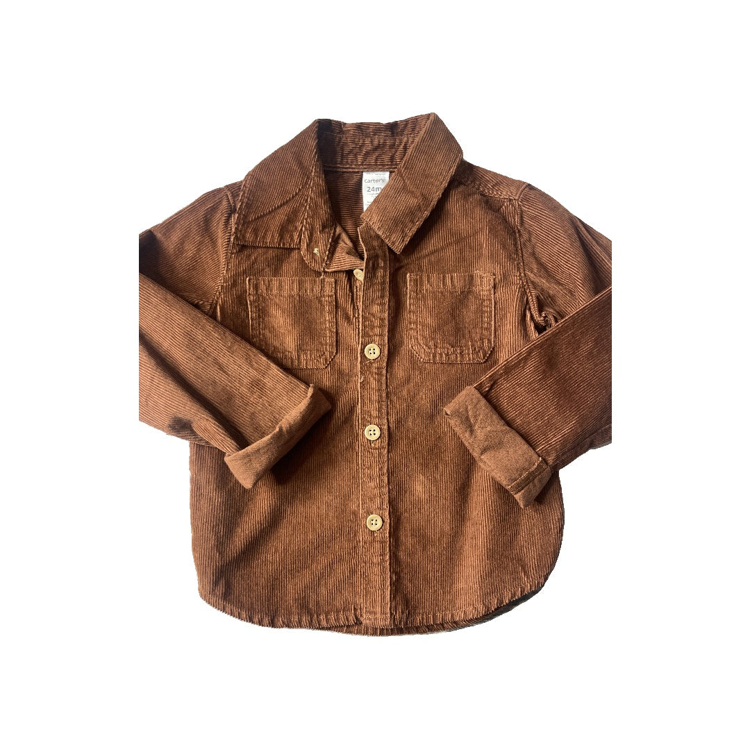 Unisex Button Down Short Sleeve Size: 24 months