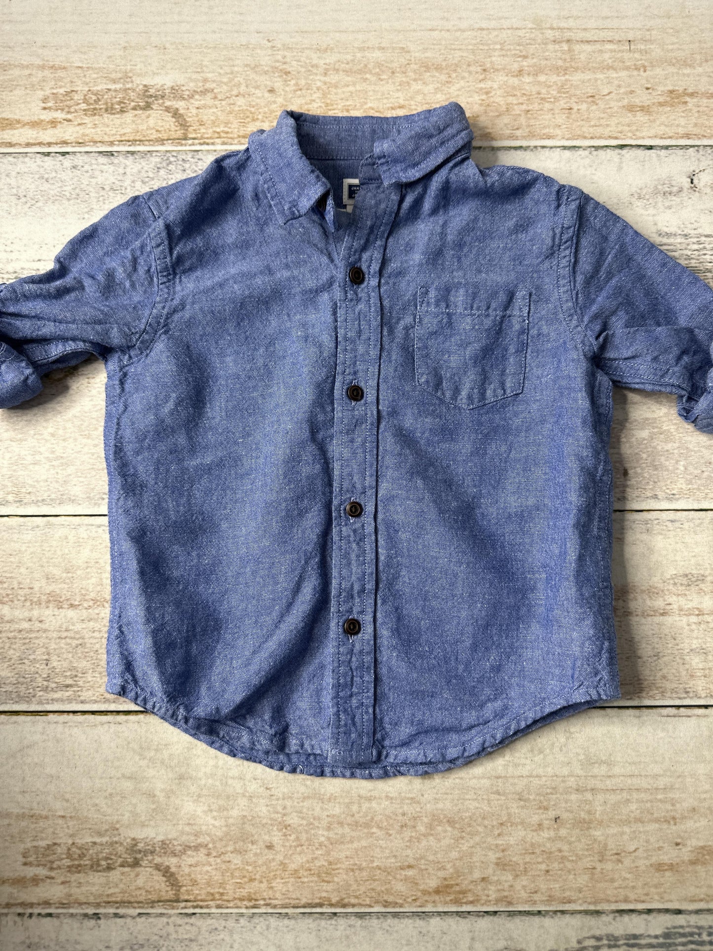 Janie and Jack Unisex Button Down Short Sleeve Size: 2T