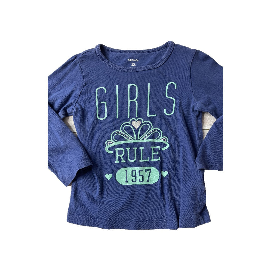 Carters Girls Long Sleeve T-Shirt Size: 2T