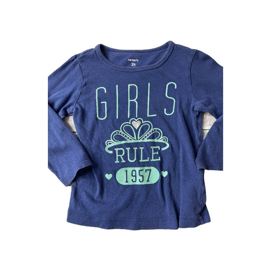 Carters Girls Long Sleeve T-Shirt Size: 2T