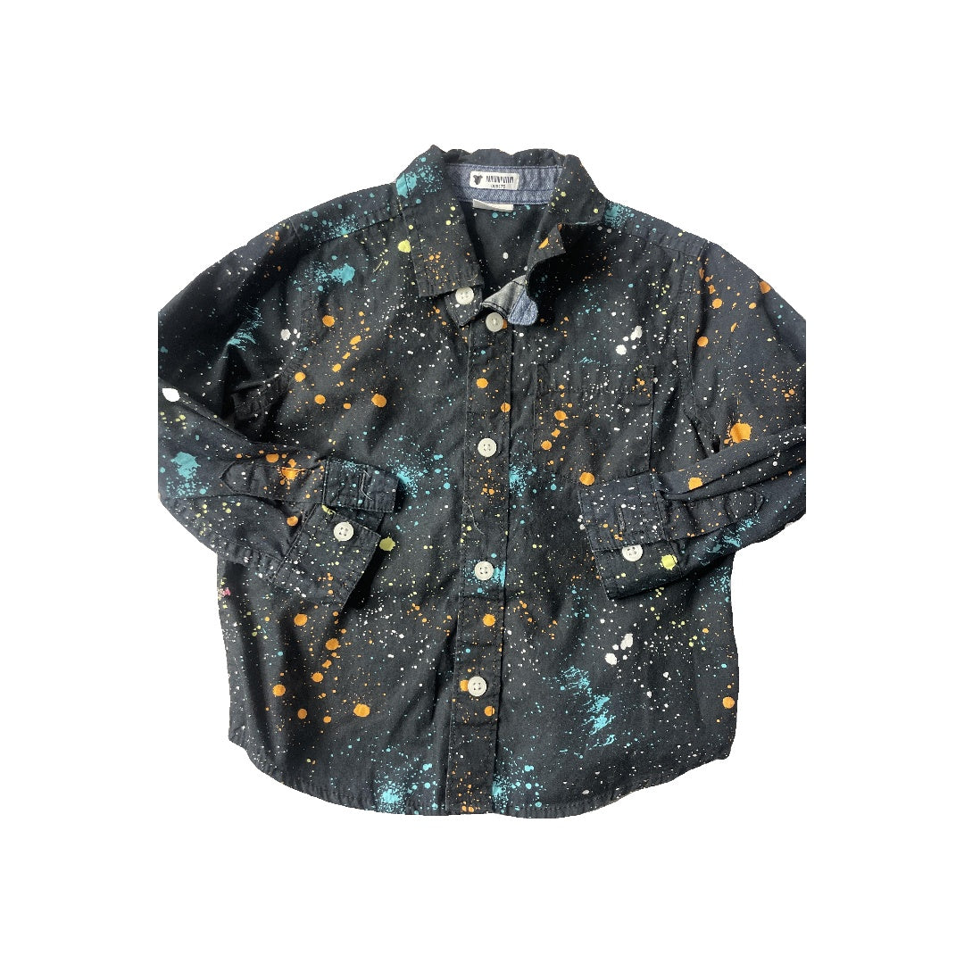 Unisex Button Down Short Sleeve Size: 2T