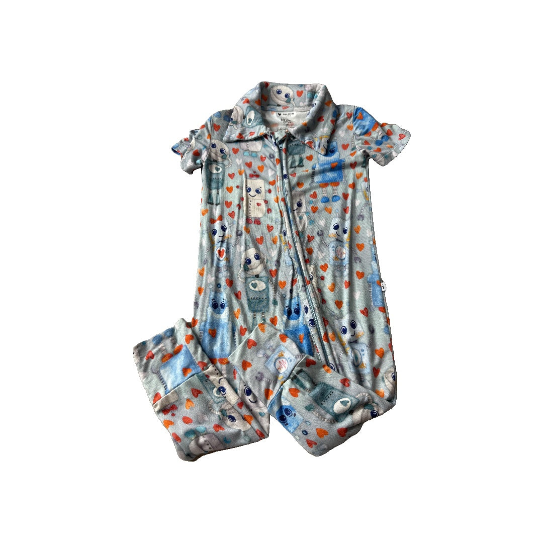 Birdie Bean Unisex Button Down Short Sleeve Size: 2T
