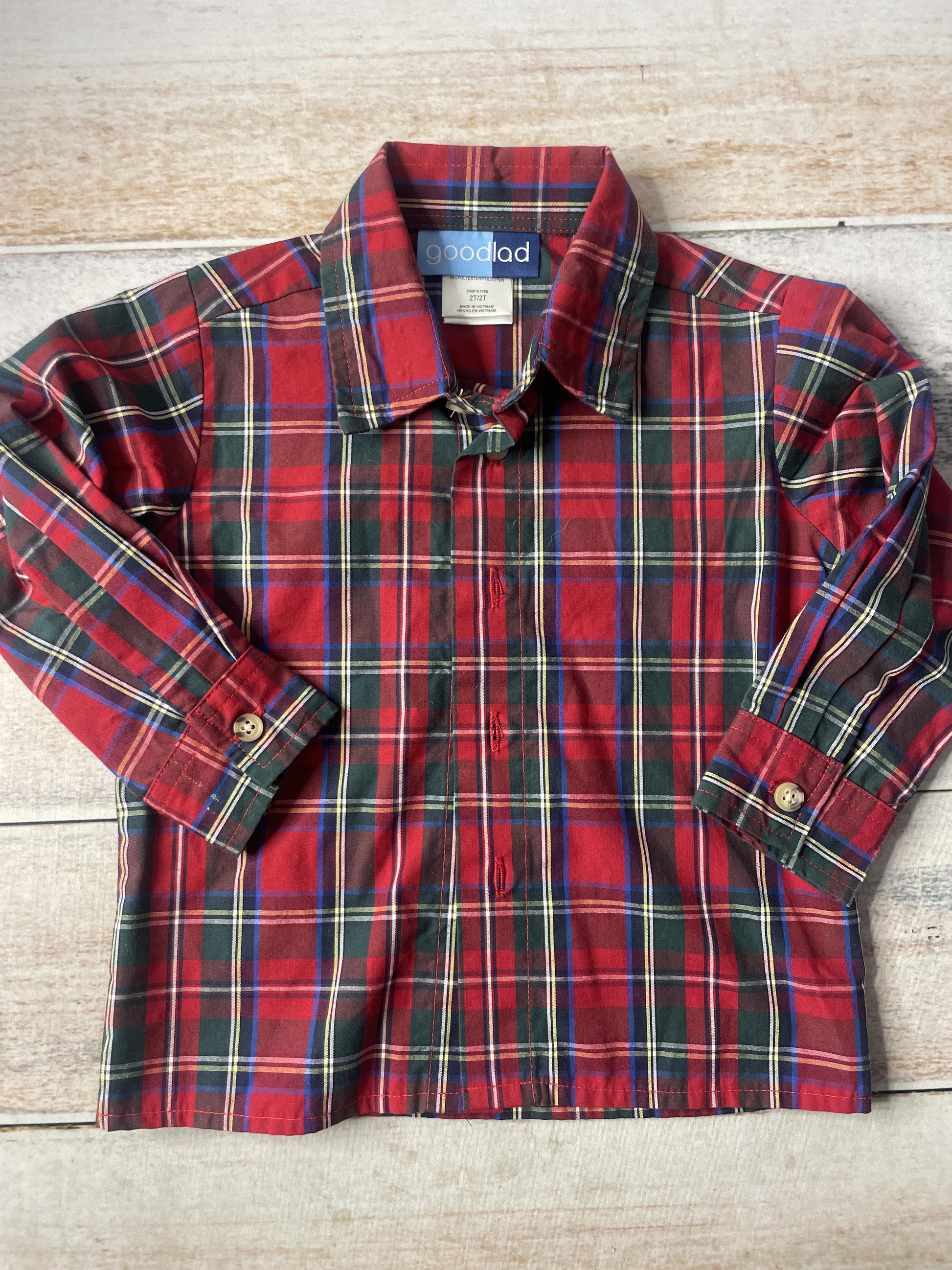 Unisex Button Down Short Sleeve Size: 2T