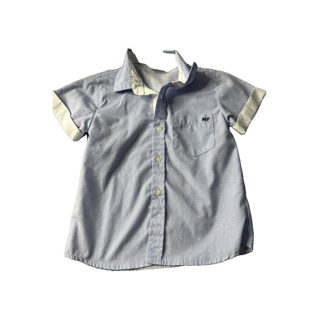 Unisex Button Down Short Sleeve Size: 2T