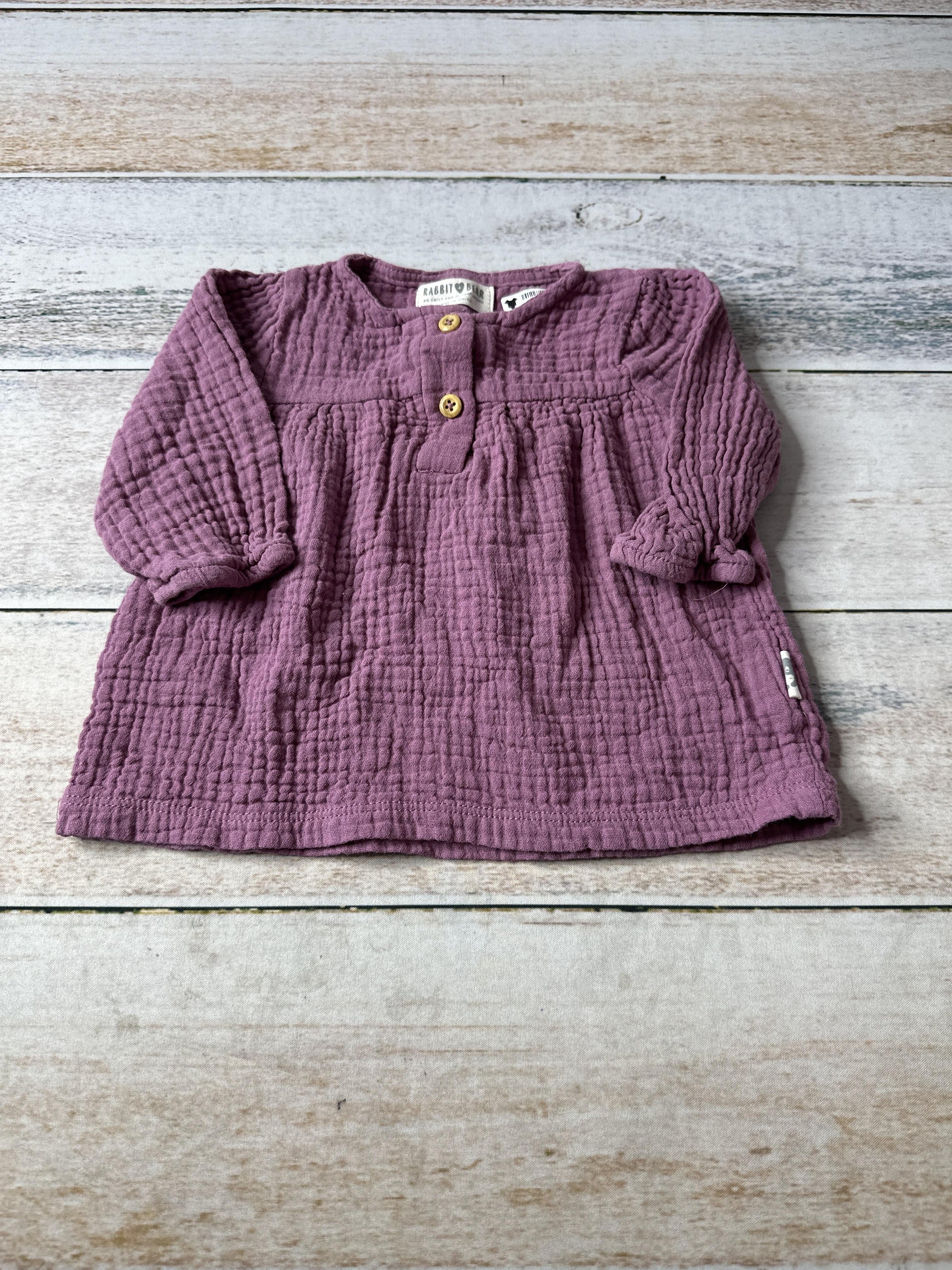 Rabbit Bear Unisex Long Sleeve Shirt Size: 3-6 months