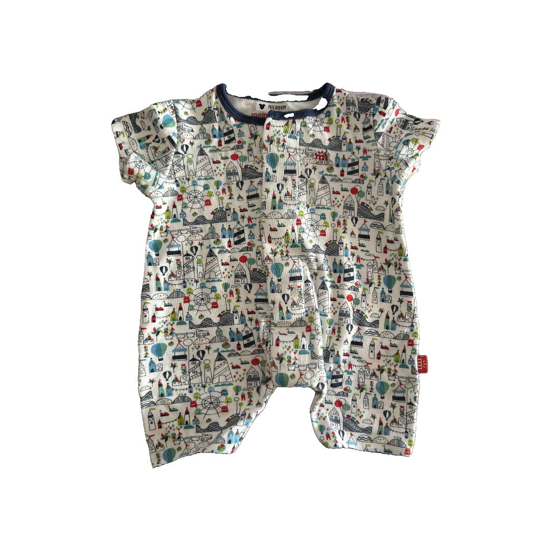 Unisex Button Down Short Sleeve Size: 3-6 months