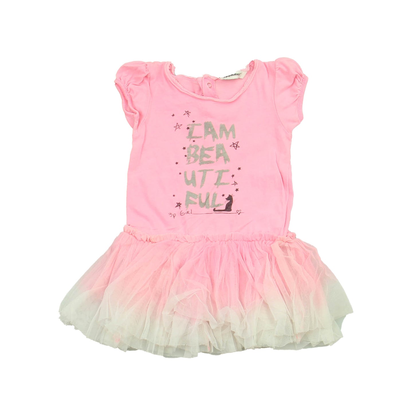 3 Pommes Girls Pink Dress Size: 6 Months