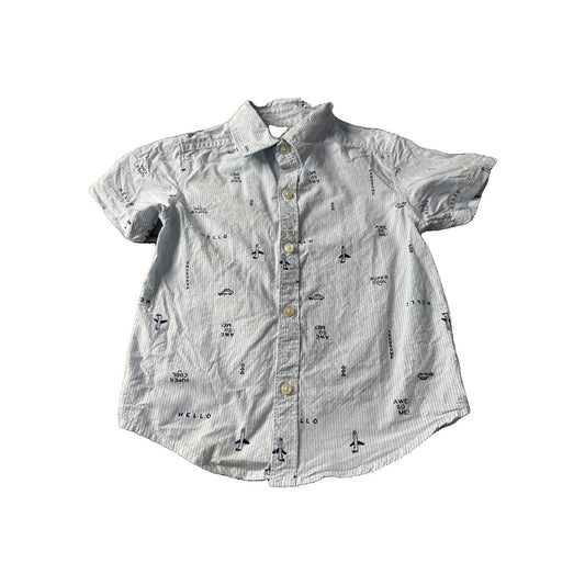 Carters Unisex Button Down Short Sleeve Size: 3T