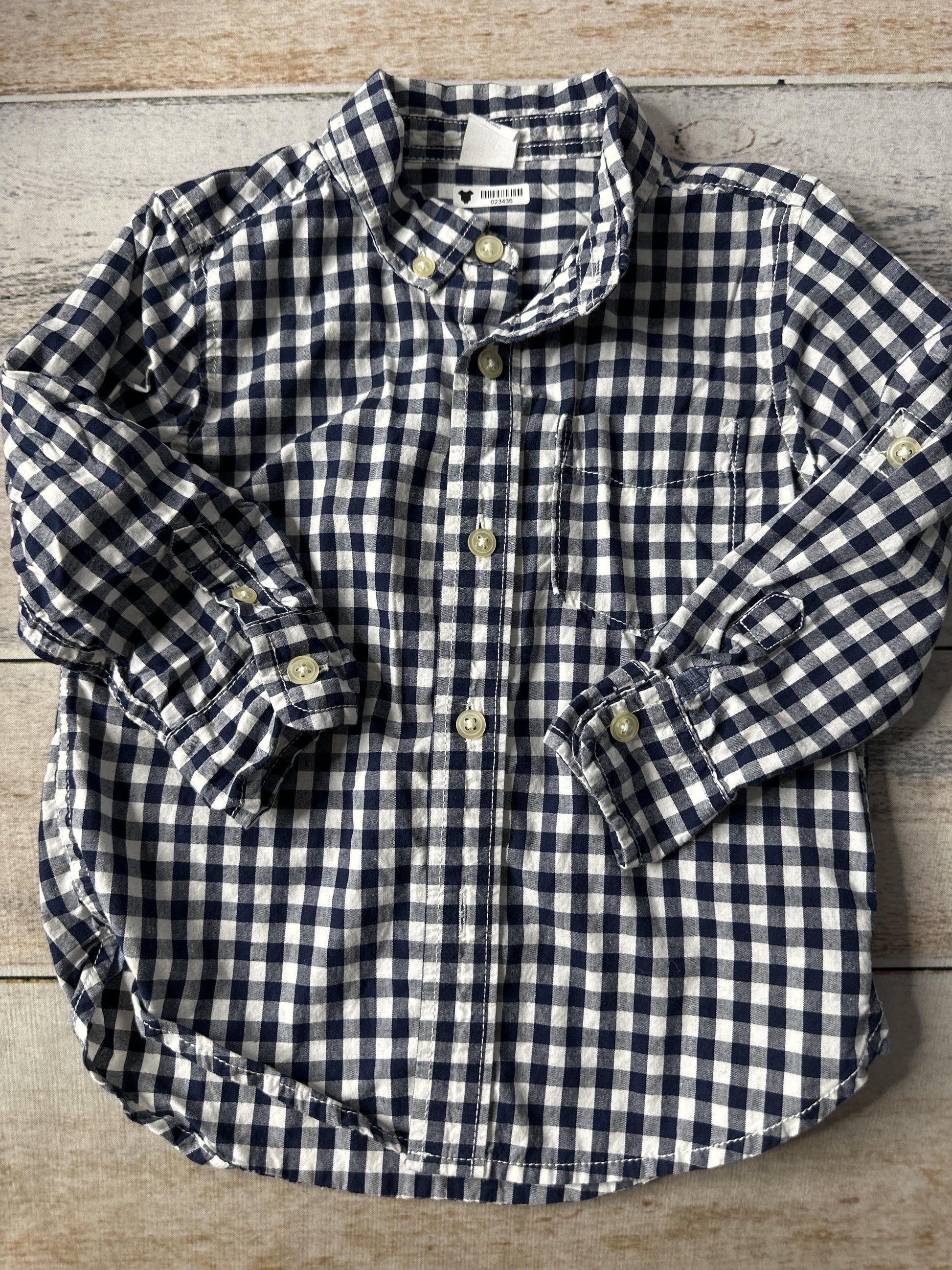 Unisex Button Down Short Sleeve Size: 3T