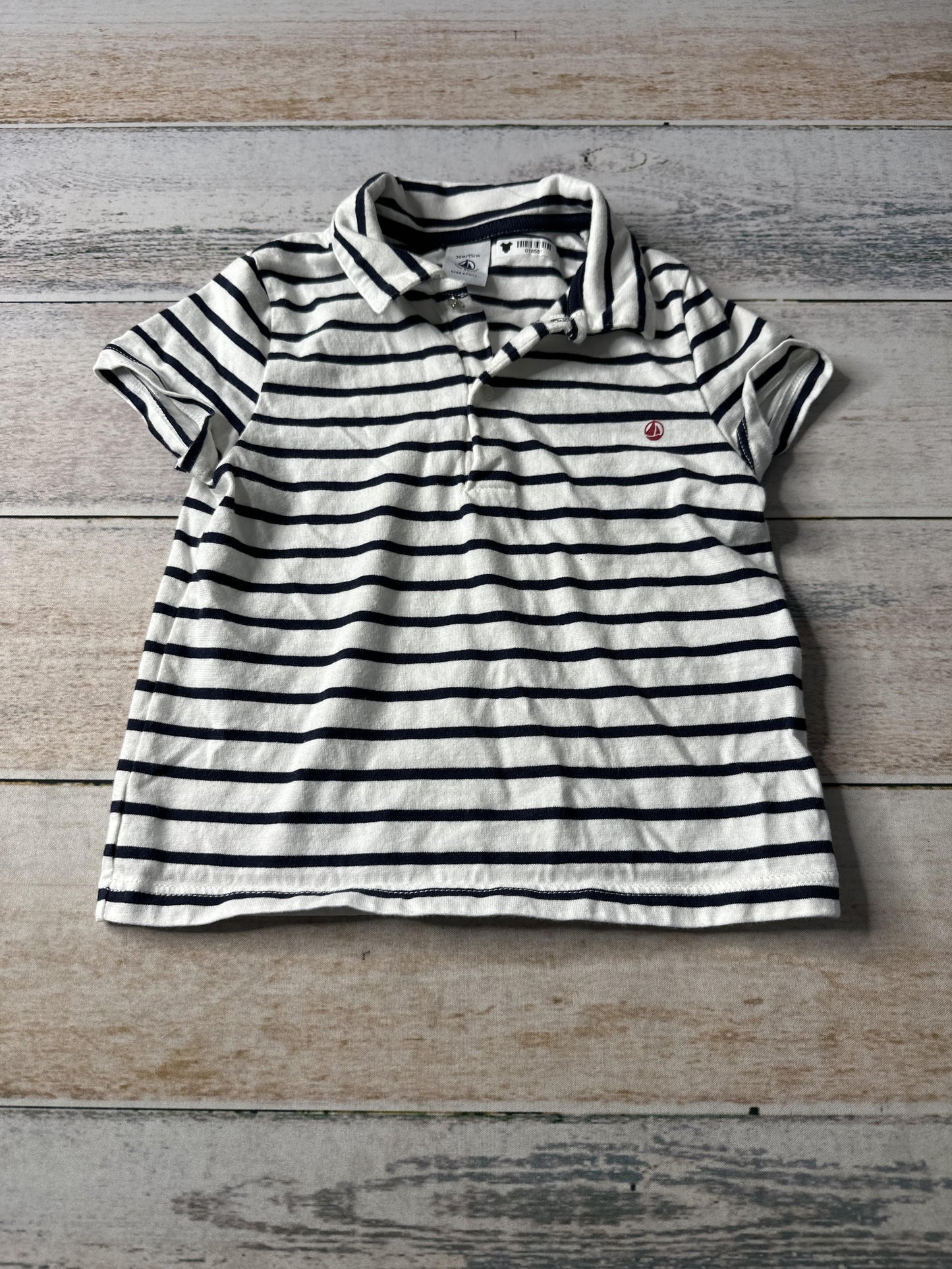 Petit Bateau Unisex Polo Shirt Size: 3T